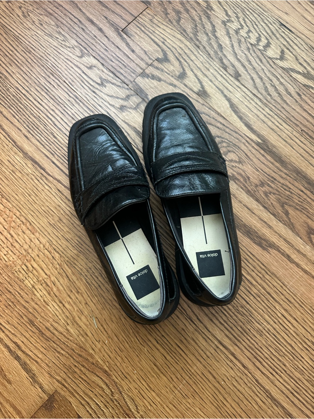 Dolce Vita Black Leather Penny Loafers